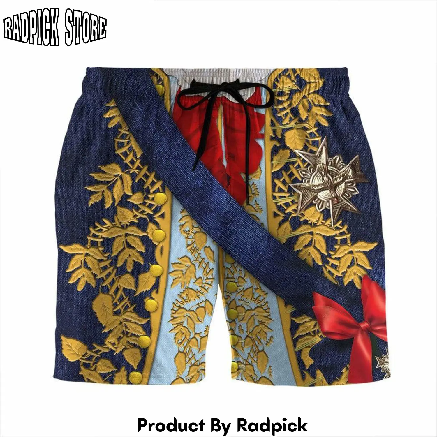 Radpick 3d louis xv custom beach shorts swim trunks rp631378